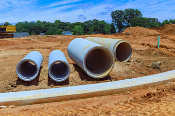 Storm water drainage trays were constructed as drainage canals before roads were constructed.