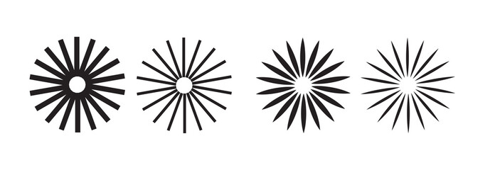 sets Radial circle lines: Radial circle lines.