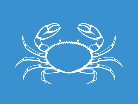 recommend clip art: Crab logo. Isolated crab on white background