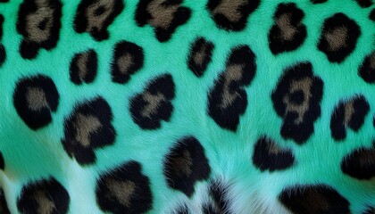 illustration of leopard print black and green closeup on surface