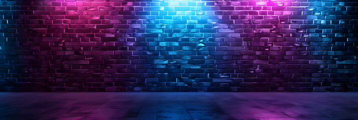 Blue and purple abstract brick wall