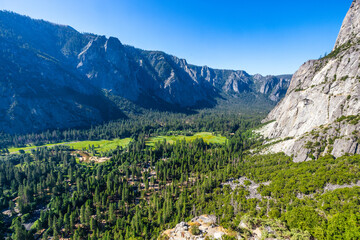 Landscape beautiful view of Yosemite National Park, California, USA.