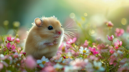 A class pet like a hamster or fish in a cozy corner of the room.