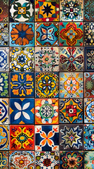 A Mesmerizing Array of Ornamental Tiles Featuring Intricate Patterns, Vibrant Colors, and Exquisite Craftsmanship, Perfect for Elevating Any Space with Timeless Beauty and Artistry