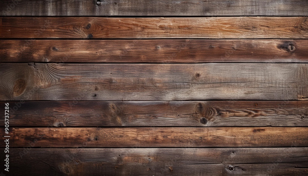 Sticker rustic vintage wooden plank board texture background weathered brown and gray tones