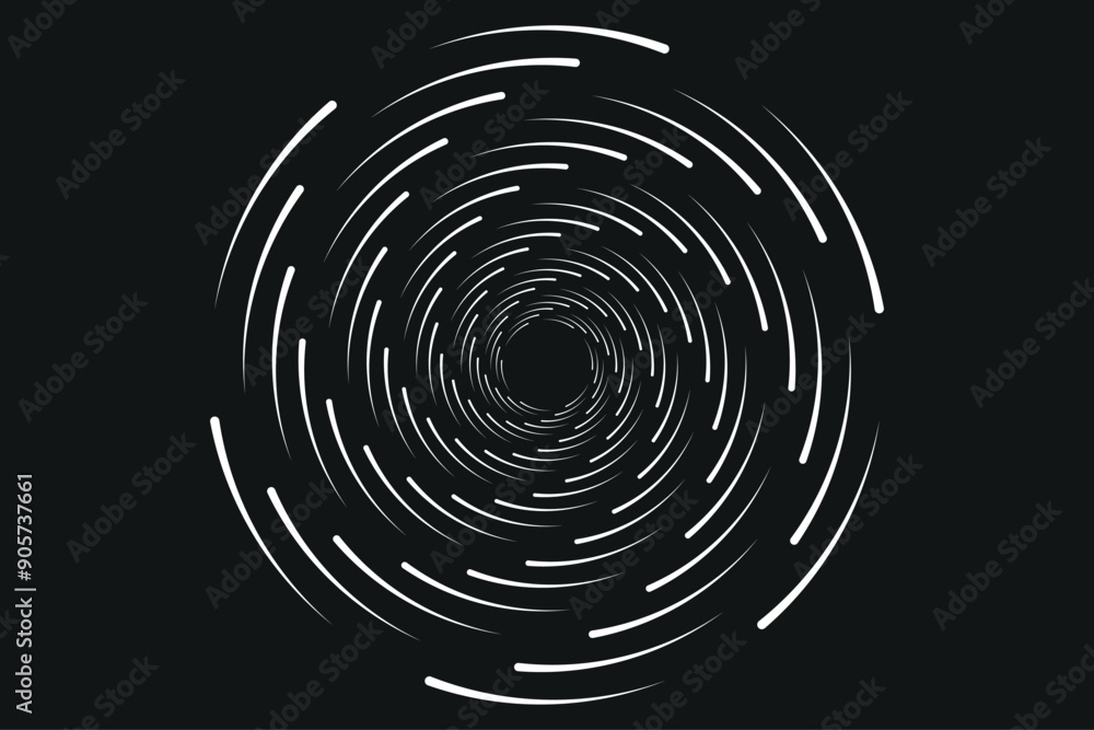 Poster modern abstract background. halftone dots in circle form. spiral logo, icon or design element. black