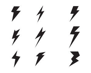 flash thunder power icon, thunderbolt icon set, flash thunder power icon, outline and stroke style for apps and website