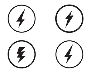 lightning bolt illustration thunder icon set flash icon lighting icon set
