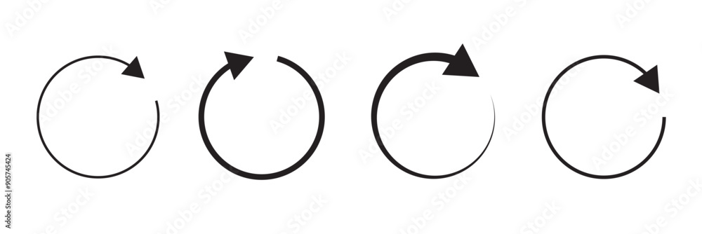 Poster refresh arrows icon vector logo outline. sync repeat and reload arrow icon, rotate arrow symbol. vec