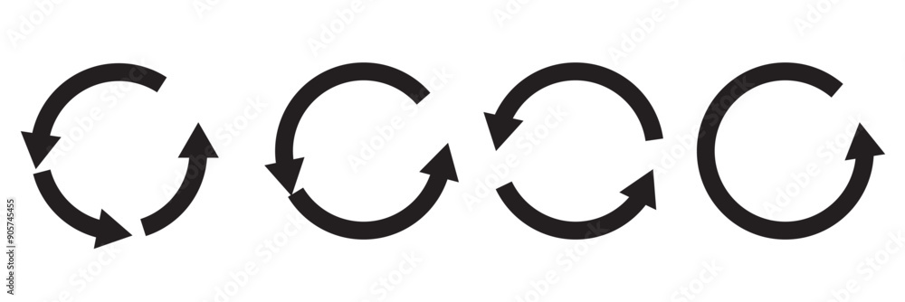 Poster refresh arrows icon vector logo outline. sync repeat and reload arrow icon, rotate arrow symbol. vec