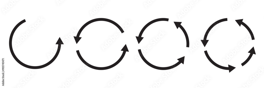 Poster refresh arrows icon vector logo outline. sync repeat and reload arrow icon, rotate arrow symbol. vec