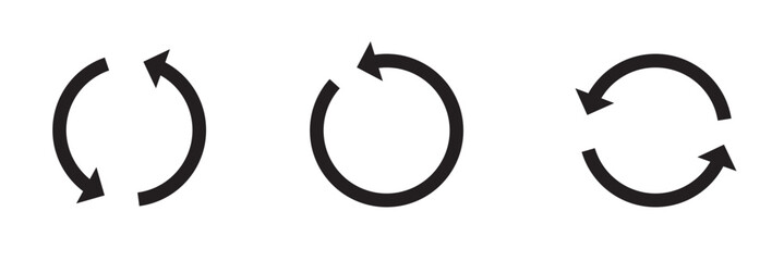 circle arrow icon isolated on white background. Circle arrows icon set.