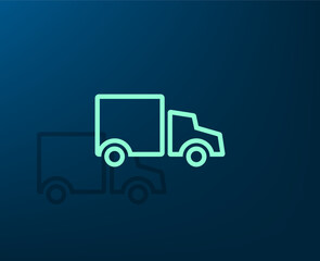 Fototapeta premium Vector illustration with shadow on blue background with gradient