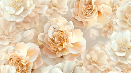 Floral Pattern with Delicate Roses