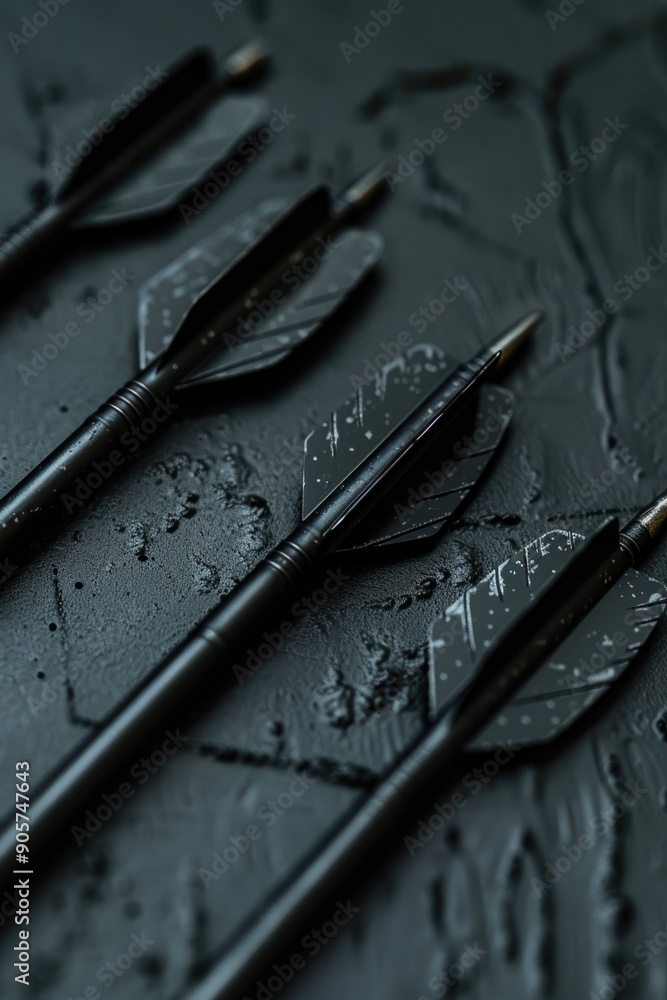 Poster three arrows sit on a table