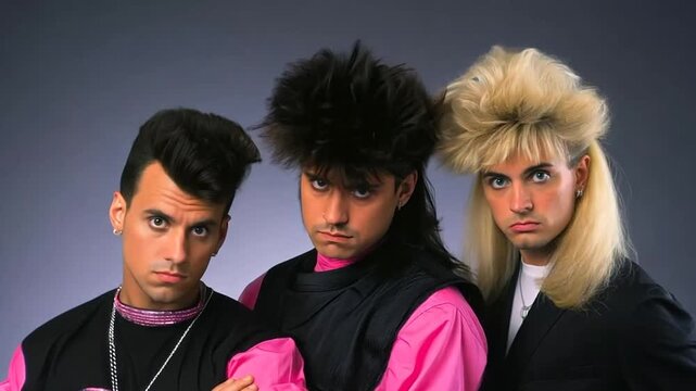 1980s new wave music group portrait