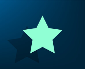 Obraz premium Vector illustration with shadow on blue background with gradient