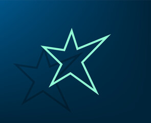 Obraz premium Vector illustration with shadow on blue background with gradient