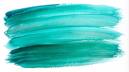 Fototapeta premium Abstract Watercolor Teal Brushstrokes, watercolor , brushstrokes, teal, abstract, texture