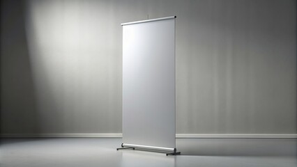 Blank Roll Up Banner Mockup in Empty Room, mockup , banner , display , advertising