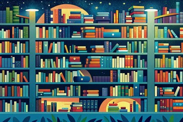 A starry night in the library of infinite knowledge