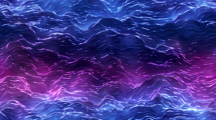 Vibrant neon fluid waves seamless background
