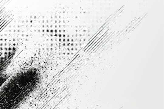 A person on a skateboard in motion, with a black and white theme