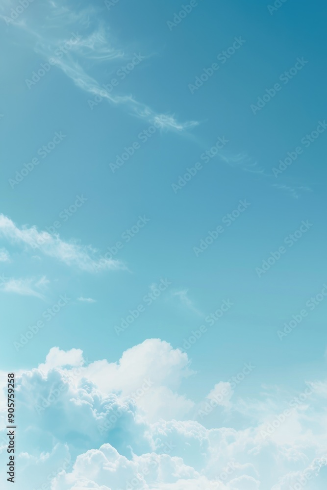 Poster a plane soaring through the clouds, suitable for use in travel or adventure scenes
