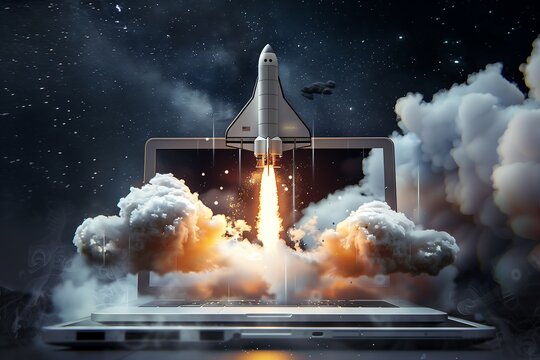 &ldquo;Galactic Odyssey: The Digital Rocket&rsquo;s Quest for the Stars - A Tale of Innovation and Discovery 銀河のオデッセイ デジタルロケットの星への探求 革新と発見の物語 Generative AI&rdquo;