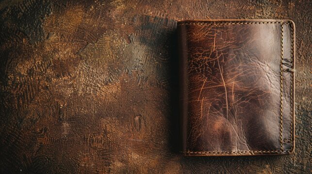 A high-quality stock image of a sleek leather wallet positioned on the right side, with ample space on the left for text. Ideal for financial, fashion, and lifestyle content.