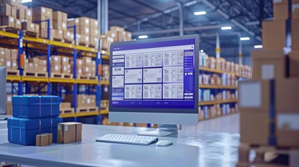 Modern Warehouse Management with Computer System