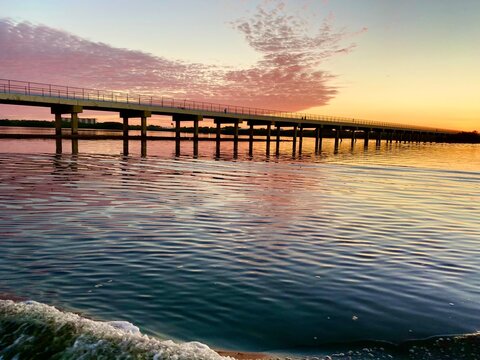 sunset on the lake