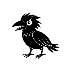 A cute bird silhouette vector