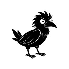 A cute bird silhouette vector
