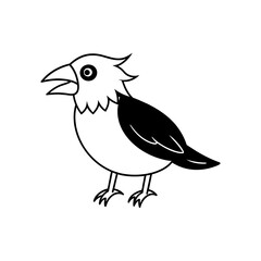 A cute bird silhouette vector