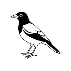 A cute bird silhouette vector