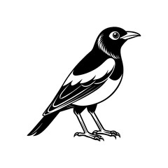 A cute bird silhouette vector