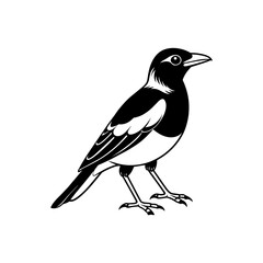 A cute bird silhouette vector