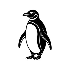 penguin isolated on white background illustration