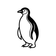 penguin isolated on white background illustration