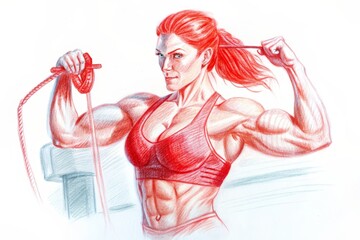Crimson strength: a redheads determined bicep curl