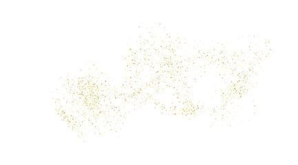 Lots of transparent bright festive golden lights. Golden sand, chaotically scattered.