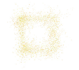 Lots of transparent bright festive golden lights. Golden sand, chaotically scattered.