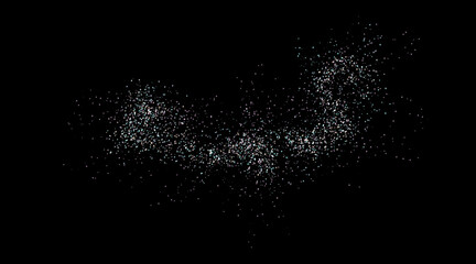 Bright white lights, round in shape and transparent. A cluster of shining holiday lights arranged in a careless line.