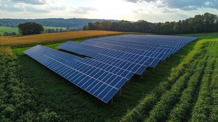 Solar Panels in a Field.