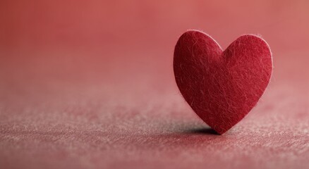 Fototapeta premium Red Origami Heart on Vibrant Background