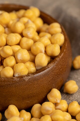 wet chickpeas porridge during cooking