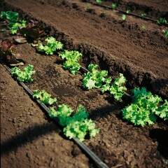 Lettuce growing in garden
