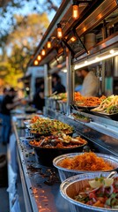 Food Truck Delights: A Variety of Dishes Ready to Serve