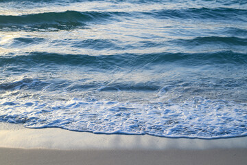 Waves splashing. Ocean waves and esa horizon background. Ocean or sea waves.